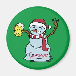 Bier trinken Betrunken Snowman Thunder_Cove Magnet