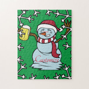 Bier trinken Betrunken Snowman Thunder_Cove Puzzle