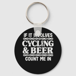 Bier trinken Biken Funny Cyclist Geschenk Qu Schlüsselanhänger