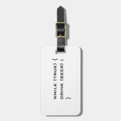 Bier trinken gepäckanhänger (Vorderseite vertikal)