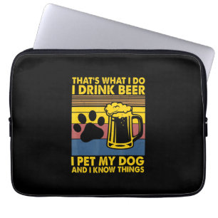Bier trinken ich Bier Ich trinke meinen Hund zum G Laptopschutzhülle