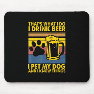 Bier trinken ich Bier Ich trinke meinen Hund zum G Mousepad