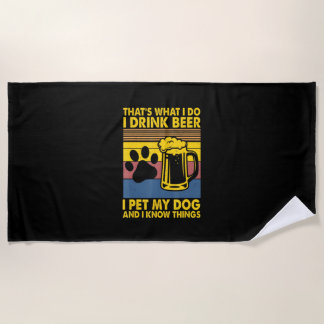 Bier trinken ich Bier Ich trinke meinen Hund zum G Strandtuch