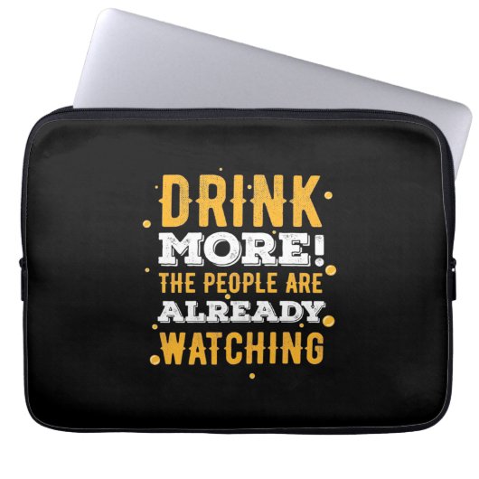 Bier trinken mehr Bier Laptopschutzhülle (Vorderseite)