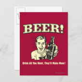Bier: Trinken Sie alles, was sie Gewollt haben Postkarte (Vorne/Hinten)