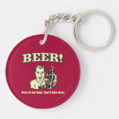 Bier: Trinken Sie alles, was sie Gewollt haben Schlüsselanhänger (Rückseite)