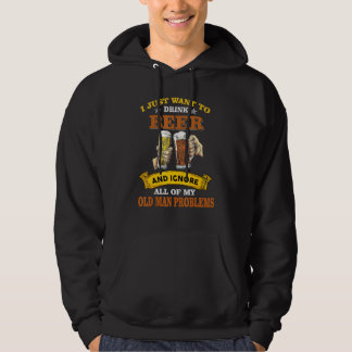 Bier trinken und alle Probleme des alten Mannes ig Hoodie