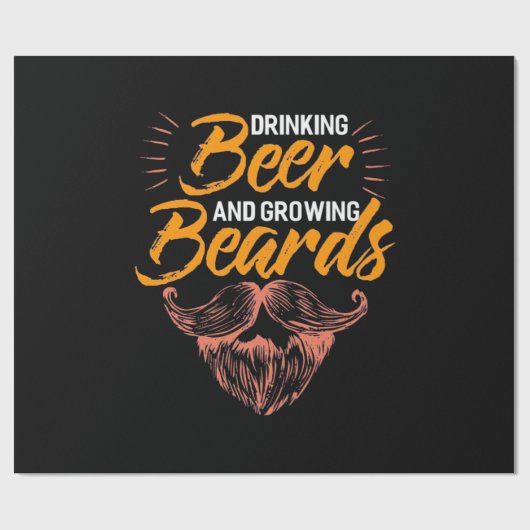 Bier trinken und Bärenzucht Geschenkpapier (Flach)