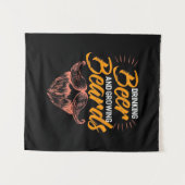 Bier trinken und Bärenzucht Wandteppich (Vorderseite (Horizontal))