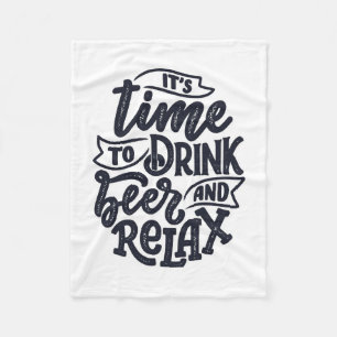Bier trinken und entspannen fleecedecke