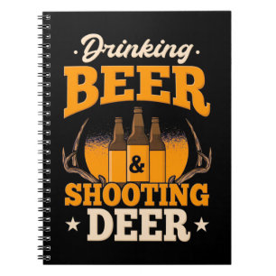 Bier trinken und Hirsch jagen Notizblock