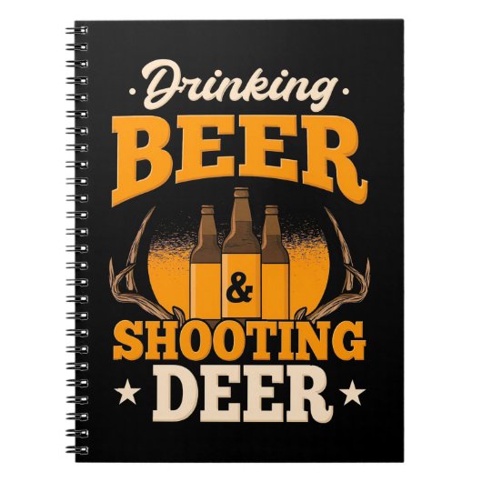 Bier trinken und Hirsch jagen Notizblock (Vorderseite)