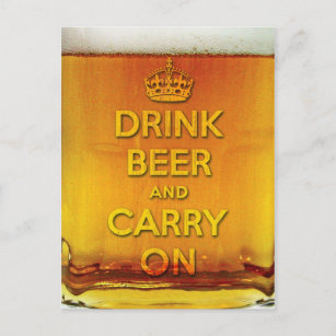 Trinkt Bier 10x14cm Retro Postkarte Blechkarte PK108 