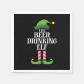 Bier trinken Weihnachten Geburtstag Serviette (Vorderseite)