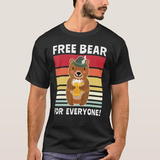 Bier Trinkend Trinkend Trinkend Bier Trinker Bär T-Shirt (Vorderseite)