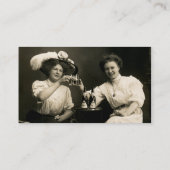 Bier-trinkende Freundinnen 1905 Visitenkarte (Rückseite)