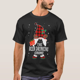 Bier trinkender Gnom Buffalo Karo passend Familie T-Shirt