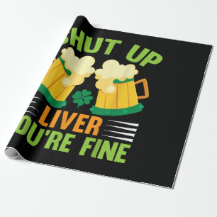 Bier trinkt St. Patricks Day. Haltet die Leber ab Geschenkpapier
