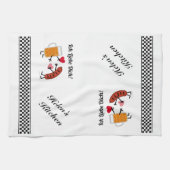 Bier u. Bratwurst - Ich Liebe Dich! (I-Liebe Sie) Küchentuch (Horizontal)