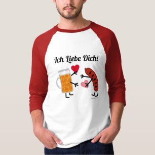 Bier u. Bratwurst - Ich Liebe Dich! (I-Liebe Sie) T-Shirt