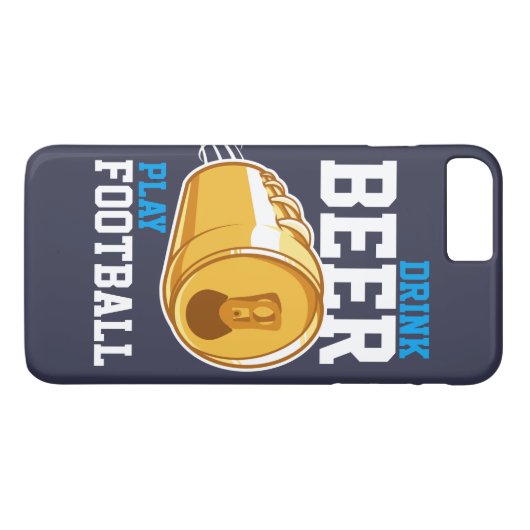 Bier u. Fußball Case-Mate iPhone Hülle (Rückseite (Horizontal))