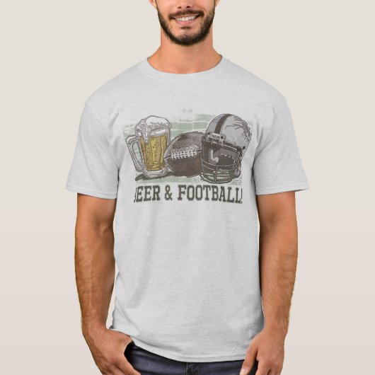 Bier u. Fußball durch Mudge Studios T-Shirt (Vorderseite)