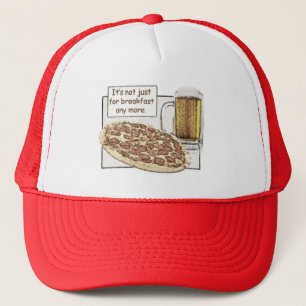 Bier u. Pizza für Frühstücks-Hut Truckerkappe