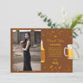 Bier Überraschung Geburtstag Dankeschön Karte (Stehend Vorderseite)