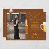 Bier Überraschung Geburtstag Dankeschön Karte (Vorne/Hinten)