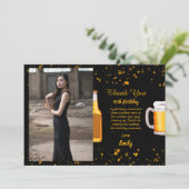 Bier Überraschung Geburtstag Dankeschön Karte (Stehend Vorderseite)