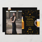 Bier Überraschung Geburtstag Dankeschön Karte (Vorne/Hinten)