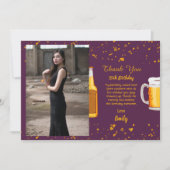 Bier Überraschung Geburtstag Dankeschön Karte (Vorderseite)