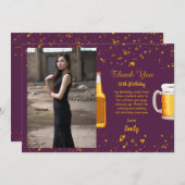 Bier Überraschung Geburtstag Dankeschön Karte (Vorne/Hinten)