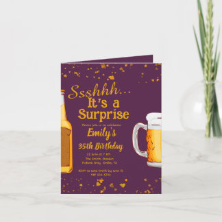 Bier Überraschung Geburtstagsfeier Einladung