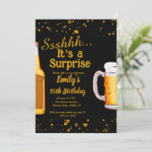 Bier Überraschung Geburtstagsfeier Einladung (Stehend Vorderseite)