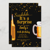 Bier Überraschung Geburtstagsfeier Einladung (Vorne/Hinten)