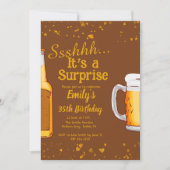 Bier Überraschung Geburtstagsfeier Einladung (Vorderseite)