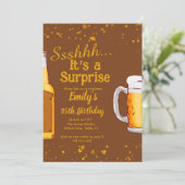 Bier Überraschung Geburtstagsfeier Einladung (Stehend Vorderseite)