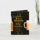 Bier Überraschung Geburtstagsfeier Einladung (Vorderseite)