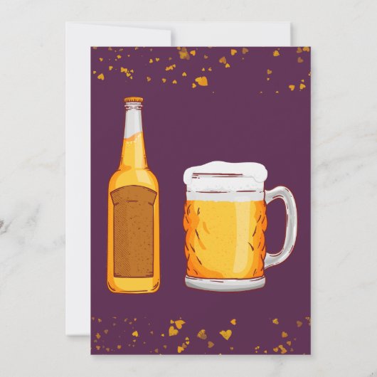 Bier Überraschung Geburtstagsfeier Einladung (Rückseite)