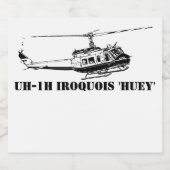 Bier UH-1H Iroquois Helicopter Bierflaschenetikett (Einzelnes Label)