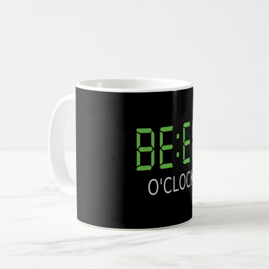 Bier-Uhr Kaffeetasse (Vorderseite Links)