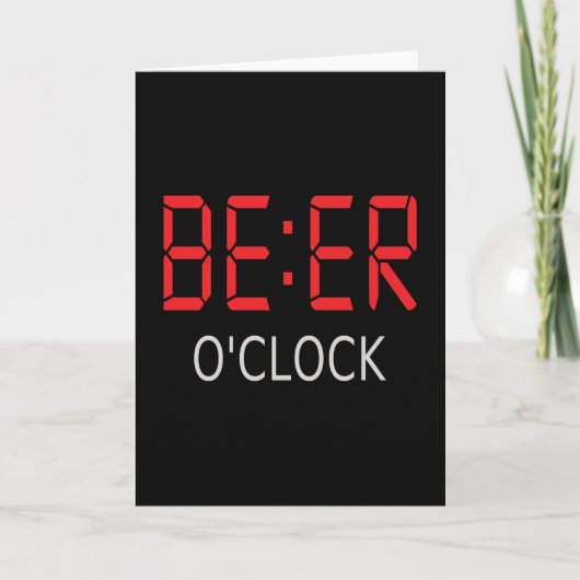 Bier-Uhr Karte (Vorderseite)