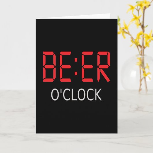 Bier-Uhr Karte (Gelbe Blume)