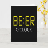 Bier-Uhr Karte (Gelbe Blume)
