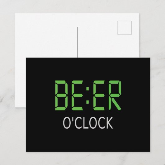 Bier-Uhr Postkarte (Vorne/Hinten)