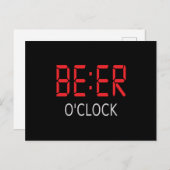 Bier-Uhr Postkarte (Vorne/Hinten)
