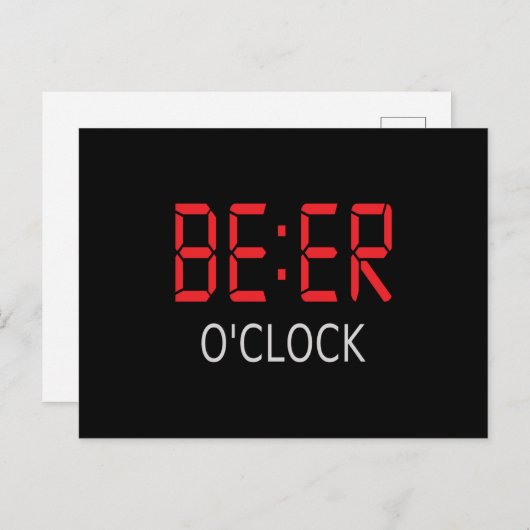 Bier-Uhr Postkarte (Vorne/Hinten)