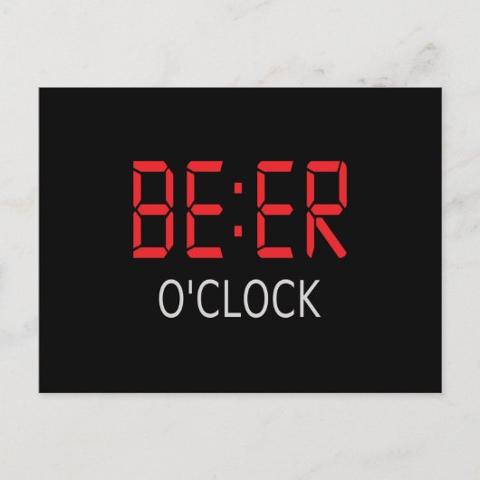 Bier-Uhr Postkarte (Vorderseite)