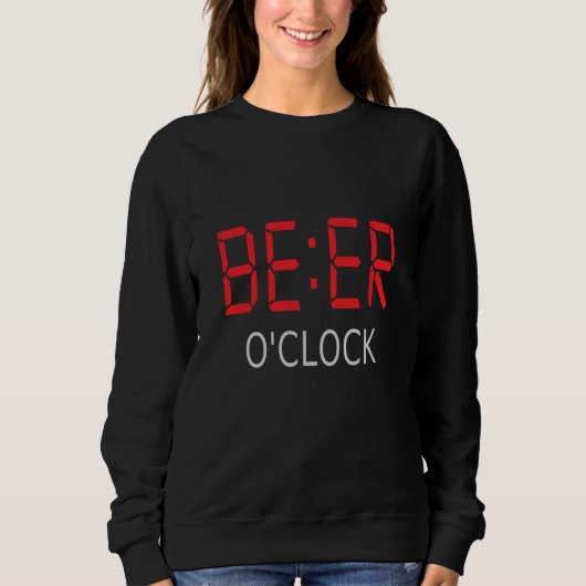 Bier-Uhr Sweatshirt (Vorderseite)
